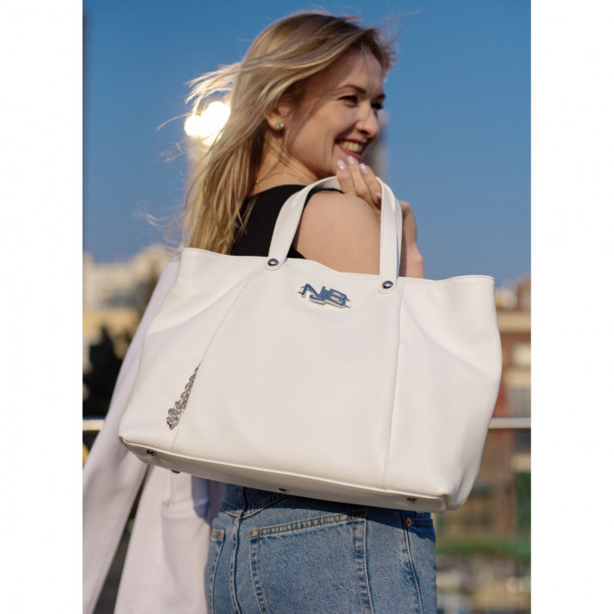 Белая сумка-шоппер  Norma J.Baker